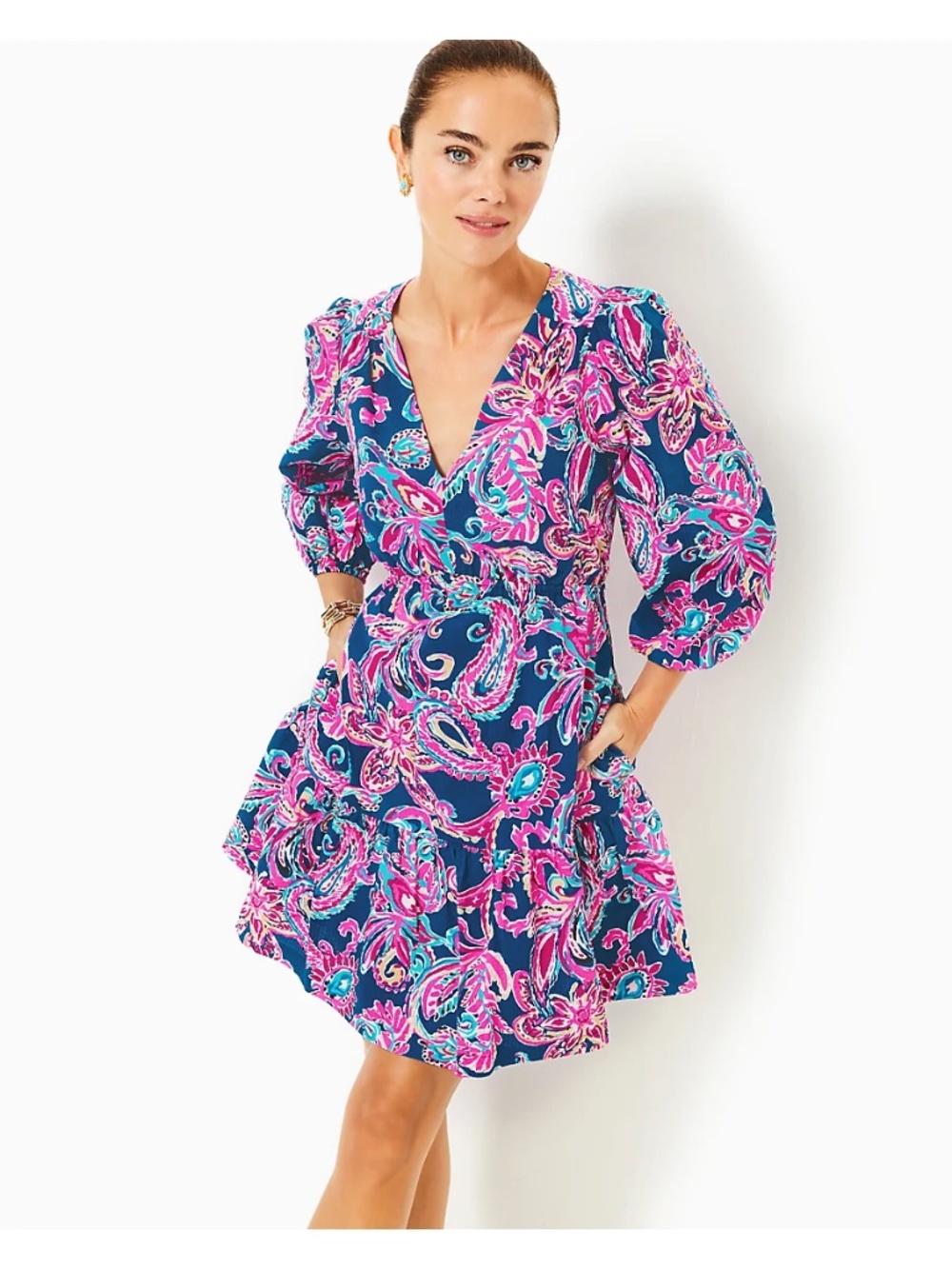 Lilly Pulitzer Deacon Dress Multi Flitting About Size 0
